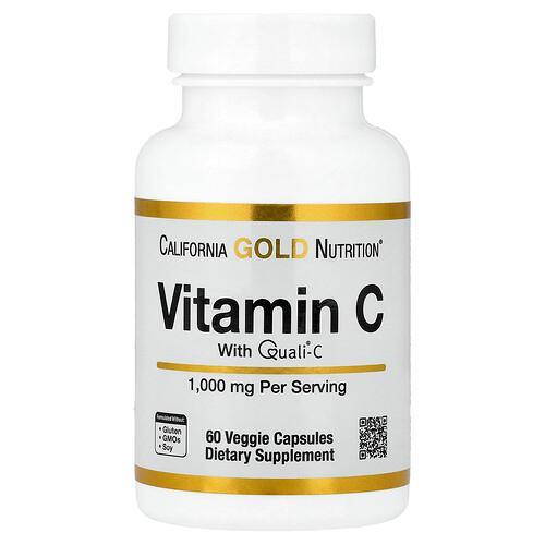 캘리포니아 골드 뉴트리션 California Gold Nutrition, 비타민C, Quali®-C, 1,000mg, 베지 캡슐 60정 상품 이미지
