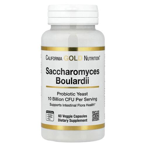 캘리포니아 골드 뉴트리션 California Gold Nutrition, 사카로미세스 보울라디, 프로바이오틱 효모, 100억 CFU, 60 식물성 캡슐 상품 이미지