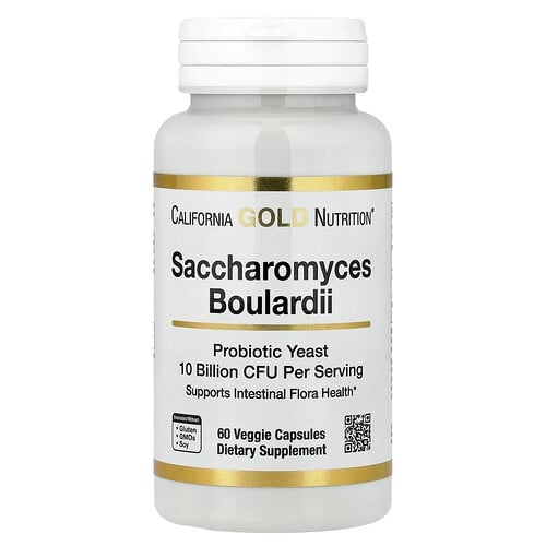 캘리포니아 골드 뉴트리션 California Gold Nutrition, 사카로미세스 보울라디, 프로바이오틱 효모, 100억 CFU, 60 식물성 캡슐 상세 이미지