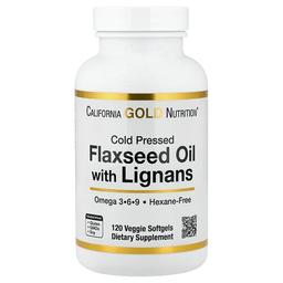 캘리포니아 골드 뉴트리션 California Gold Nutrition, 냉압착 아마씨유, 리그난 함유, 베지 소프트젤 120정(소프트젤 1정당 1g)