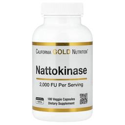 캘리포니아 골드 뉴트리션 California Gold Nutrition, 나토키나아제, 단백질 분해 효소, 2,000FU, 베지 캡슐 180정