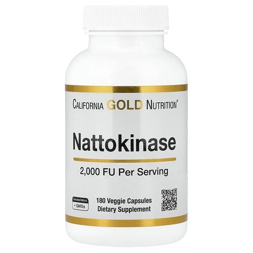 캘리포니아 골드 뉴트리션 California Gold Nutrition, 나토키나아제, 단백질 분해 효소, 2,000FU, 베지 캡슐 180정 상세 이미지