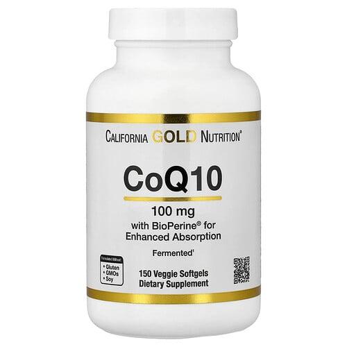 캘리포니아 골드 뉴트리션 California Gold Nutrition, CoQ10, BioPerine® 흑후추추출물 함유, 베지 소프트젤 150정 상품 이미지