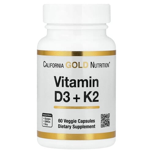 캘리포니아 골드 뉴트리션 California Gold Nutrition, 비타민D3 + K2, 베지 캡슐 60정 상세 이미지
