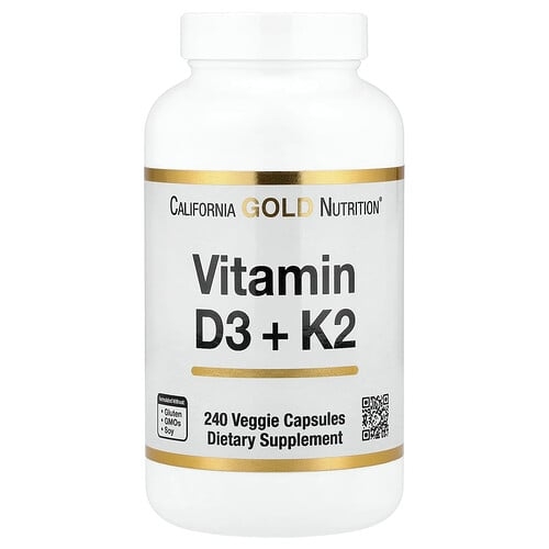 캘리포니아 골드 뉴트리션 California Gold Nutrition, 비타민D3 및 K2, 베지 캡슐 240정 상세 이미지
