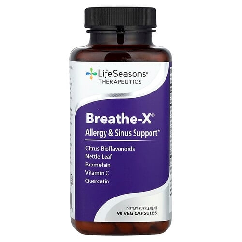 LifeSeasons, Breathe-X®, 알레르기 & 비강 지원, 베지 캡슐 90정 상세 이미지