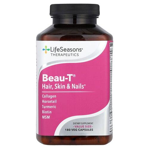 LifeSeasons, Therapeutics, Beau-T®, 모발, 피부 및 손발톱, 베지 캡슐 180정 상품 이미지