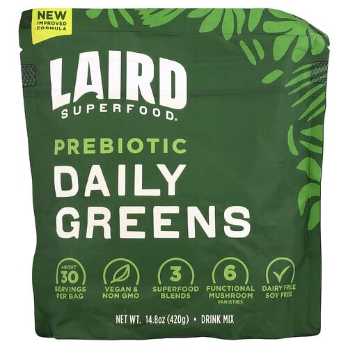 레어드 슈퍼푸드 Laird Superfood, 프리바이오틱 데일리 그린스, 420g(14.8oz) 상세 이미지