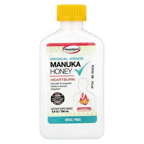 마누카 가드 ManukaGuard, 의료 등급 마누카 꿀, 천연 레몬 복숭아, 200ml(6.8oz) 상품 이미지
