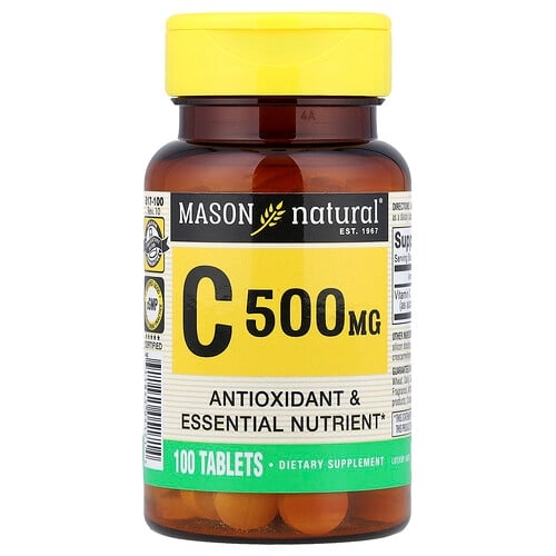 메이슨 내추럴 Mason Natural, 비타민C, 500mg, 100정 상세 이미지