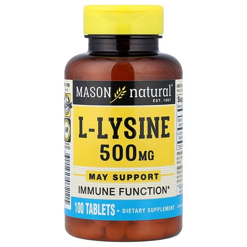 메이슨 내추럴 Mason Natural, l-라이신, 100정 상세 이미지