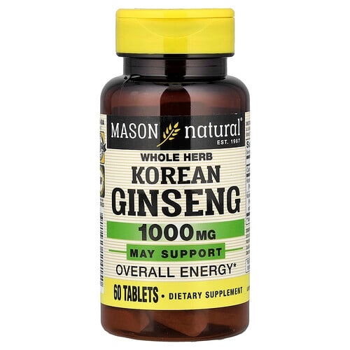 메이슨 내추럴 Mason Natural, 천연 허브 인삼, 60정 상세 이미지