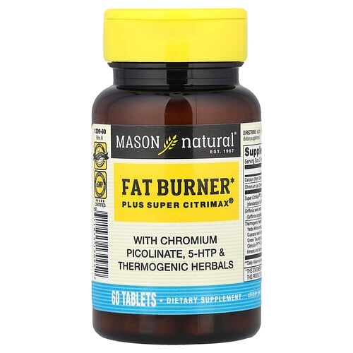 메이슨 내추럴 Mason Natural, 지방 연소제 플러스 Super Citrimax, 60정 상세 이미지