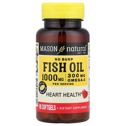 메이슨 내추럴 Mason Natural, 트림 없음 피쉬 오일, 소프트젤 90정(소프트젤 1정당 500mg) 상품 이미지