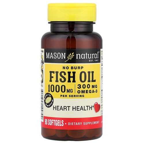메이슨 내추럴 Mason Natural, 트림 없음 피쉬 오일, 소프트젤 90정(소프트젤 1정당 500mg) 상세 이미지