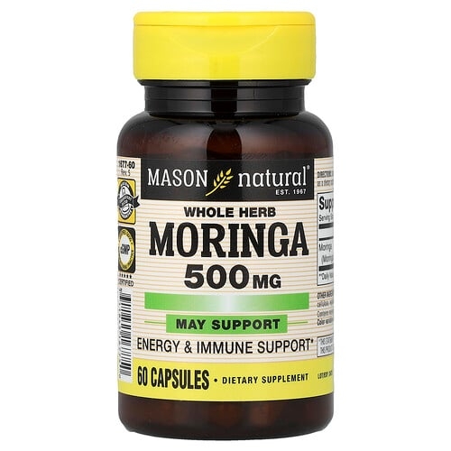 메이슨 내추럴 Mason Natural, 천연 허브 모링가, 500mg, 캡슐 60정 상세 이미지