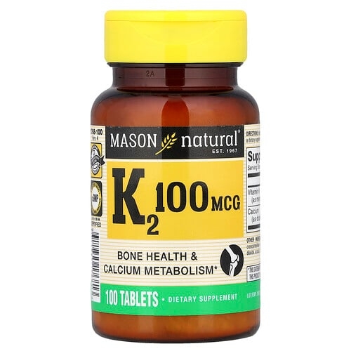 메이슨 내추럴 Mason Natural, 비타민K2, 100정 상세 이미지