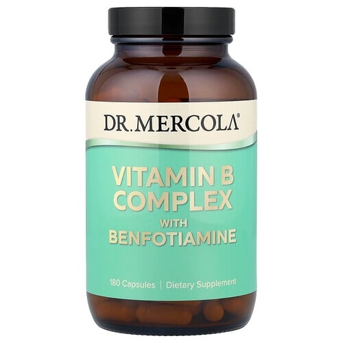 닥터 멀코라 Dr. Mercola, 비타민 B 복합체, 벤포티아민 함유, 캡슐 180정 상세 이미지