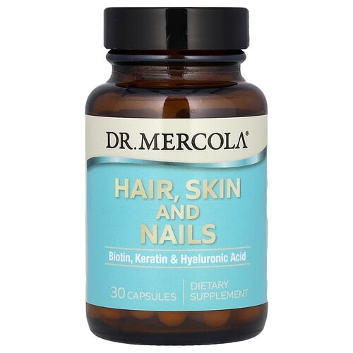 닥터 멀코라 Dr. Mercola, 모발, 피부 및 손발톱, 캡슐 30정 상세 이미지