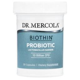 닥터 멀코라 Dr. Mercola, Biothin® 프로바이오틱, 락토바실러스 가세리, 250mg(100억CFU), 캡슐 30정