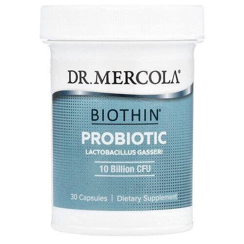 닥터 멀코라 Dr. Mercola, Biothin® 프로바이오틱, 락토바실러스 가세리, 250mg(100억CFU), 캡슐 30정 상품 이미지
