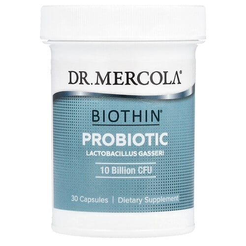 닥터 멀코라 Dr. Mercola, Biothin® 프로바이오틱, 락토바실러스 가세리, 250mg(100억CFU), 캡슐 30정 상세 이미지