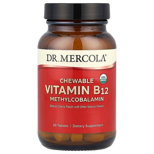 닥터 멀코라 Dr. Mercola, 츄어블 비타민B12 메틸코발라민, 천연 체리, 30정 상품 이미지