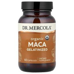 닥터 멀코라 Dr. Mercola, 유기농 마카, 젤라틴화, 캡슐 60정(캡슐 1정당 500mg)