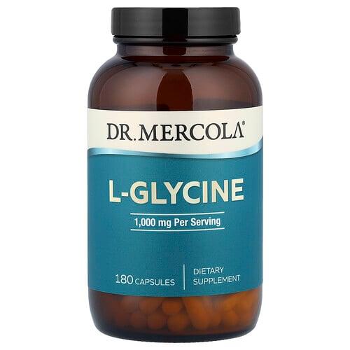 닥터 멀코라 Dr. Mercola, L-글라이신, 캡슐 180정(캡슐 1정당 500mg) 상품 이미지