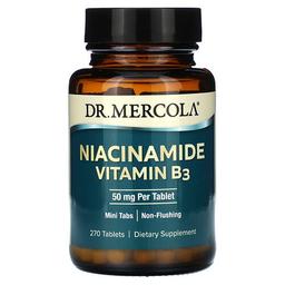 닥터 멀코라 Dr. Mercola, 나이아신아마이드 비타민B3, 50mg, 270정