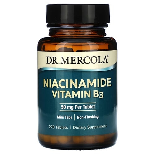 닥터 멀코라 Dr. Mercola, 나이아신아마이드 비타민B3, 50mg, 270정 상세 이미지