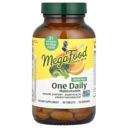 메가푸드 MegaFood, 원 데일리 종합비타민, 철분 무함유, 90정