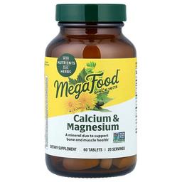 메가푸드 MegaFood, 칼슘 및 마그네슘, 60정