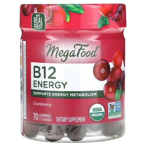 메가푸드 MegaFood, B12 Energy, 크랜베리, 구미젤리 70개 상품 이미지