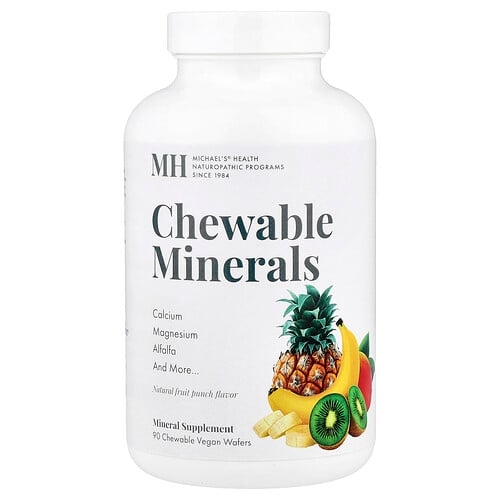 마이클스 헬스 Michael's Health, 츄어블 미네랄, 천연 프루트 펀치, 츄어블 비건 웨이퍼 90개 상세 이미지