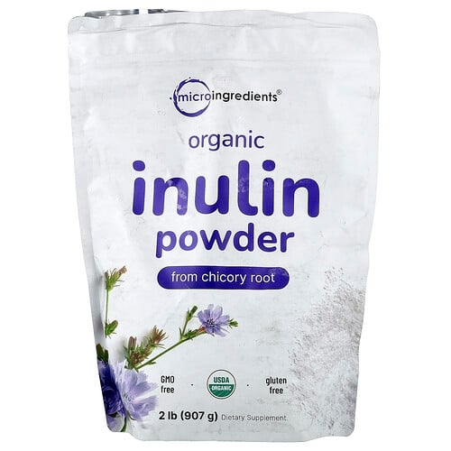 마이크로 인그리디언츠 Micro Ingredients, 치커리 뿌리에서 추출한 유기농 이눌린 분말, 907g(2lb) 상세 이미지