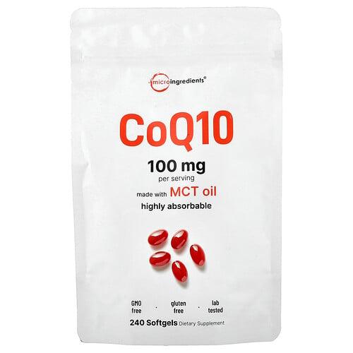 마이크로 인그리디언츠 Micro Ingredients, CoQ10, 소프트젤 240정(소프트젤 1정당 50mg) 상품 이미지