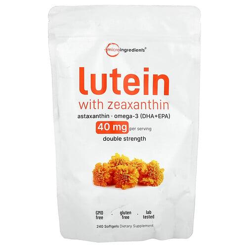 마이크로 인그리디언츠 Micro Ingredients, 루테인 및 제아잔틴, 소프트젤 240정 상품 이미지