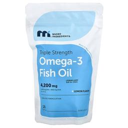 마이크로 인그리디언츠 Micro Ingredients, 오메가3 피쉬 오일, 3배 강도, 레몬, 소프트젤 120정(소프트젤 1정당 1,400mg)