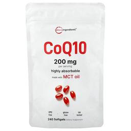 마이크로 인그리디언츠 Micro Ingredients, CoQ10, 소프트젤 240정(소프트젤 1정당 100mg)