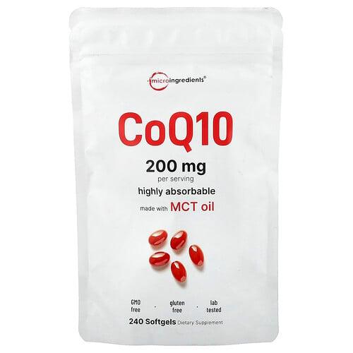 마이크로 인그리디언츠 Micro Ingredients, CoQ10, 소프트젤 240정(소프트젤 1정당 100mg) 상품 이미지