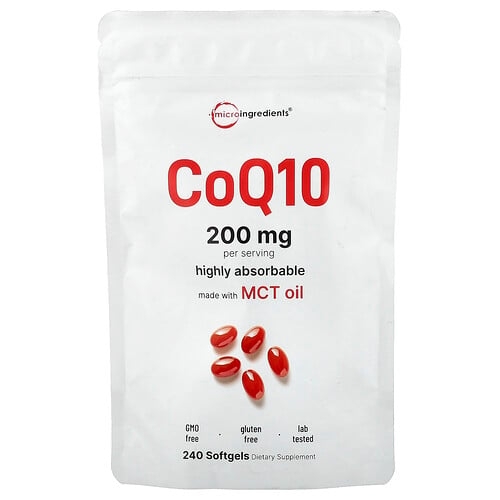 마이크로 인그리디언츠 Micro Ingredients, CoQ10, 소프트젤 240정(소프트젤 1정당 100mg) 상세 이미지