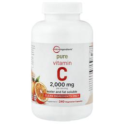 마이크로 인그리디언츠 Micro Ingredients, 퓨어 비타민C, 베지 캡슐 240정(캡슐 1정당 666.66mg)