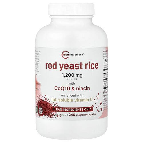 마이크로 인그리디언츠 Micro Ingredients, CoQ10 및 니아신 함유 홍국, 베지 캡슐 240정 상품 이미지