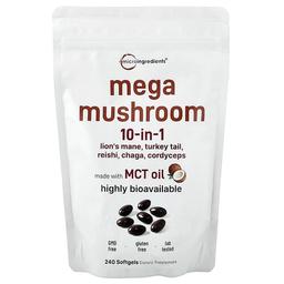 마이크로 인그리디언츠 Micro Ingredients, 메가 버섯, 10-in-1, 소프트젤 240정