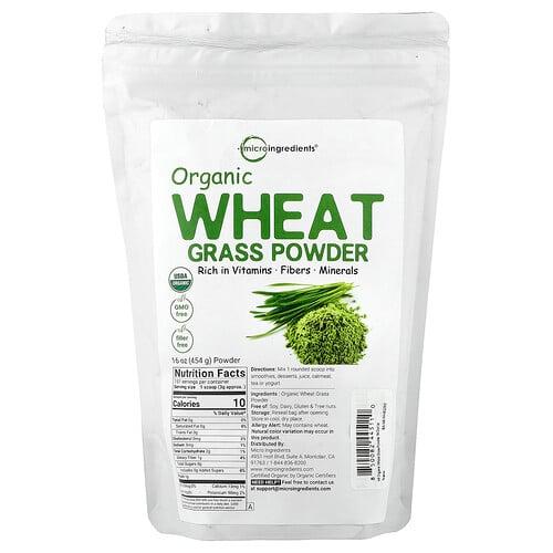 마이크로 인그리디언츠 Micro Ingredients, 유기농 밀싹 분말, 454g(16oz) 상품 이미지