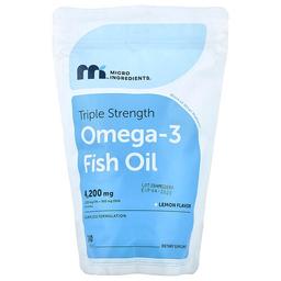 마이크로 인그리디언츠 Micro Ingredients, 오메가3 피쉬 오일, 레몬 향, 소프트젤 240정