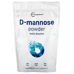마이크로 인그리디언츠 Micro Ingredients, d-만노스 분말, 340g(12oz)