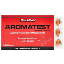 머슬메즈 MuscleMeds, 아로마테스트, 500mg, 소프트젤 30정