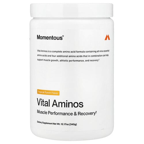 Momentous, Vital Aminos, 트로피컬 펀치 맛, 345g(12.17oz) 상세 이미지